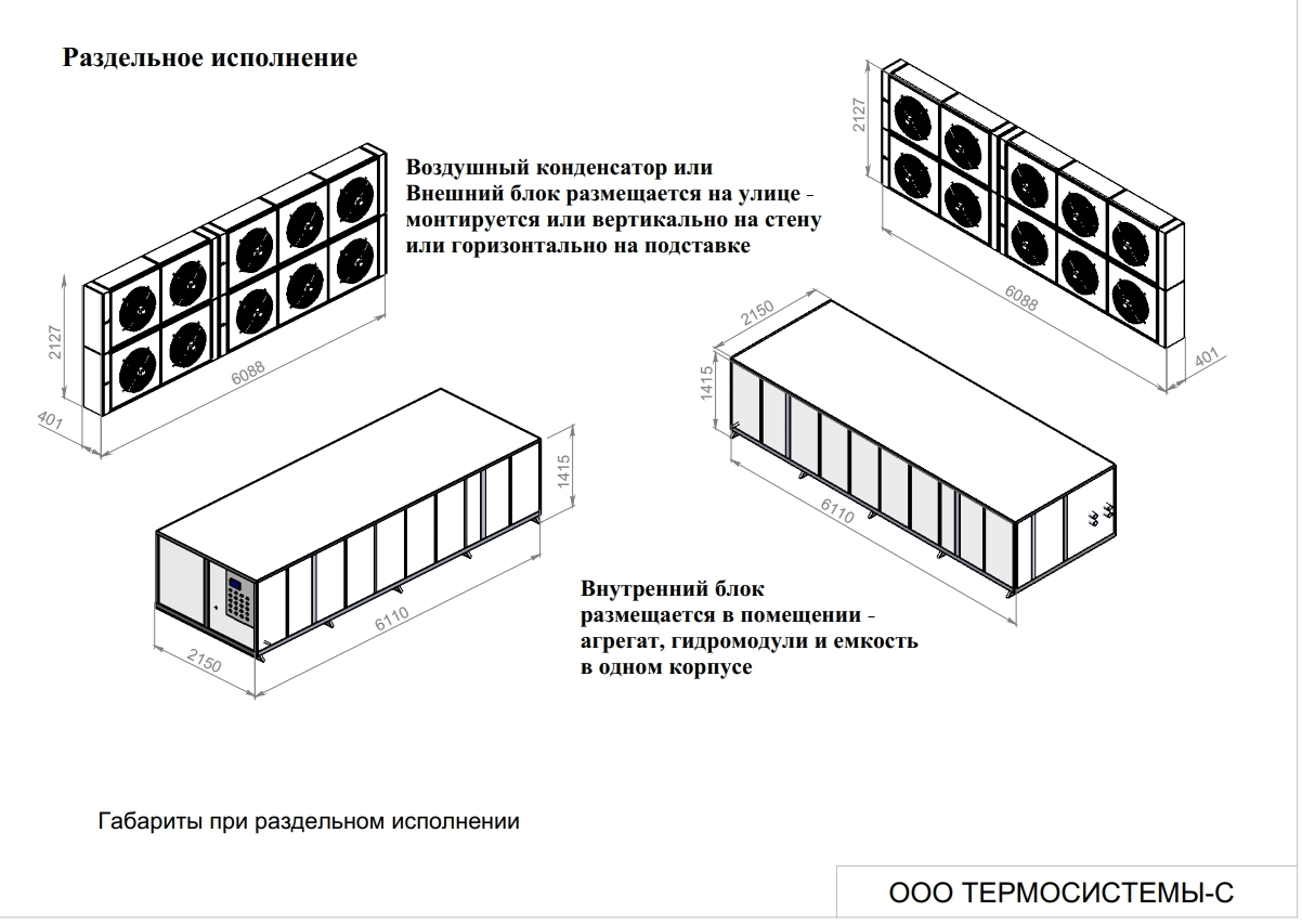 чиллер 450 кВт выносной конденсатор