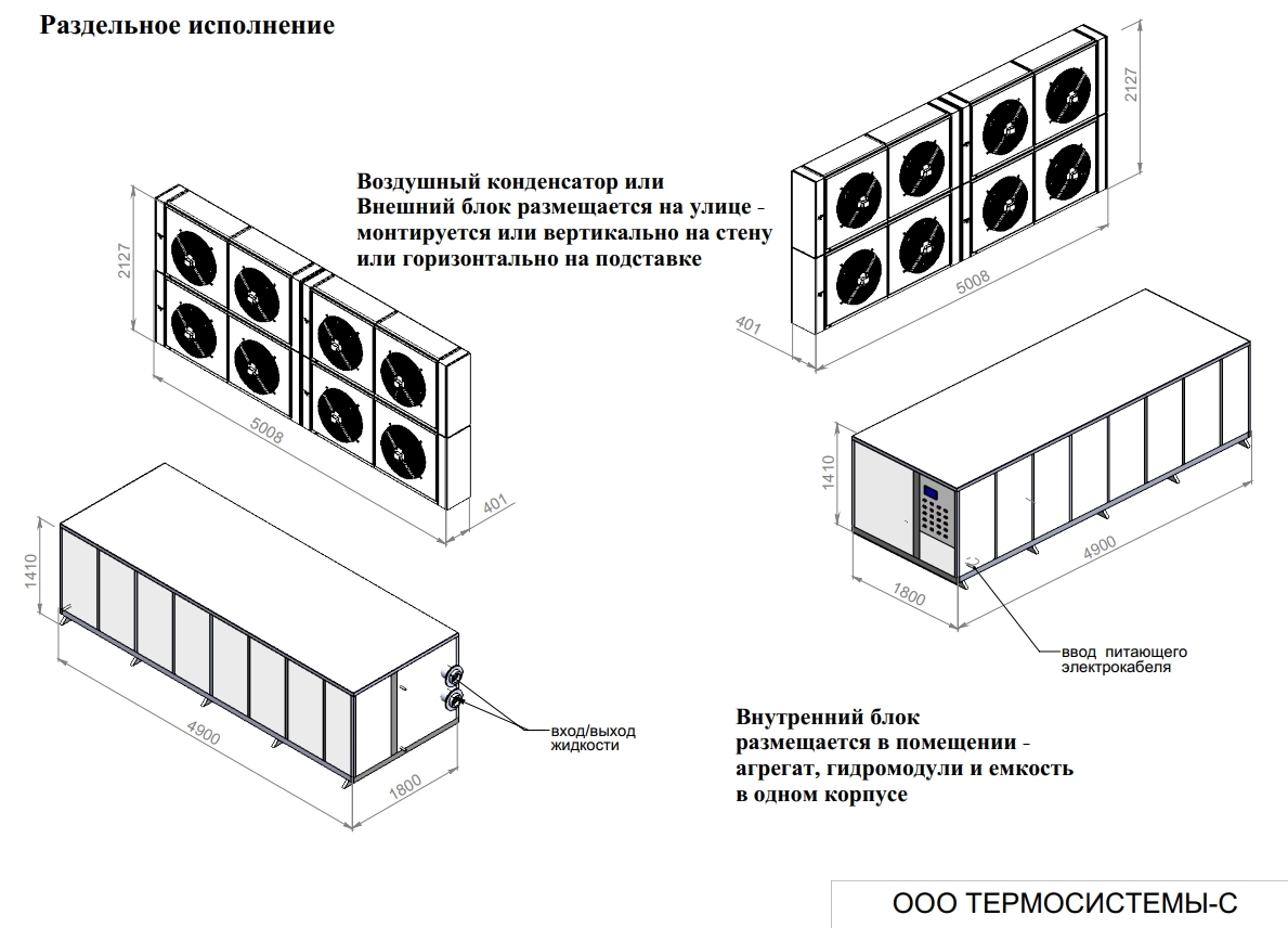 эскиз чиллера 400 кВт эскиз чиллера 400 кВт